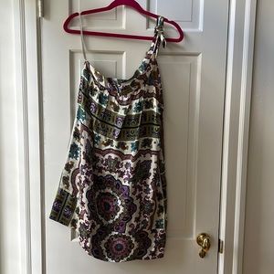 Paisley one shoulder dress